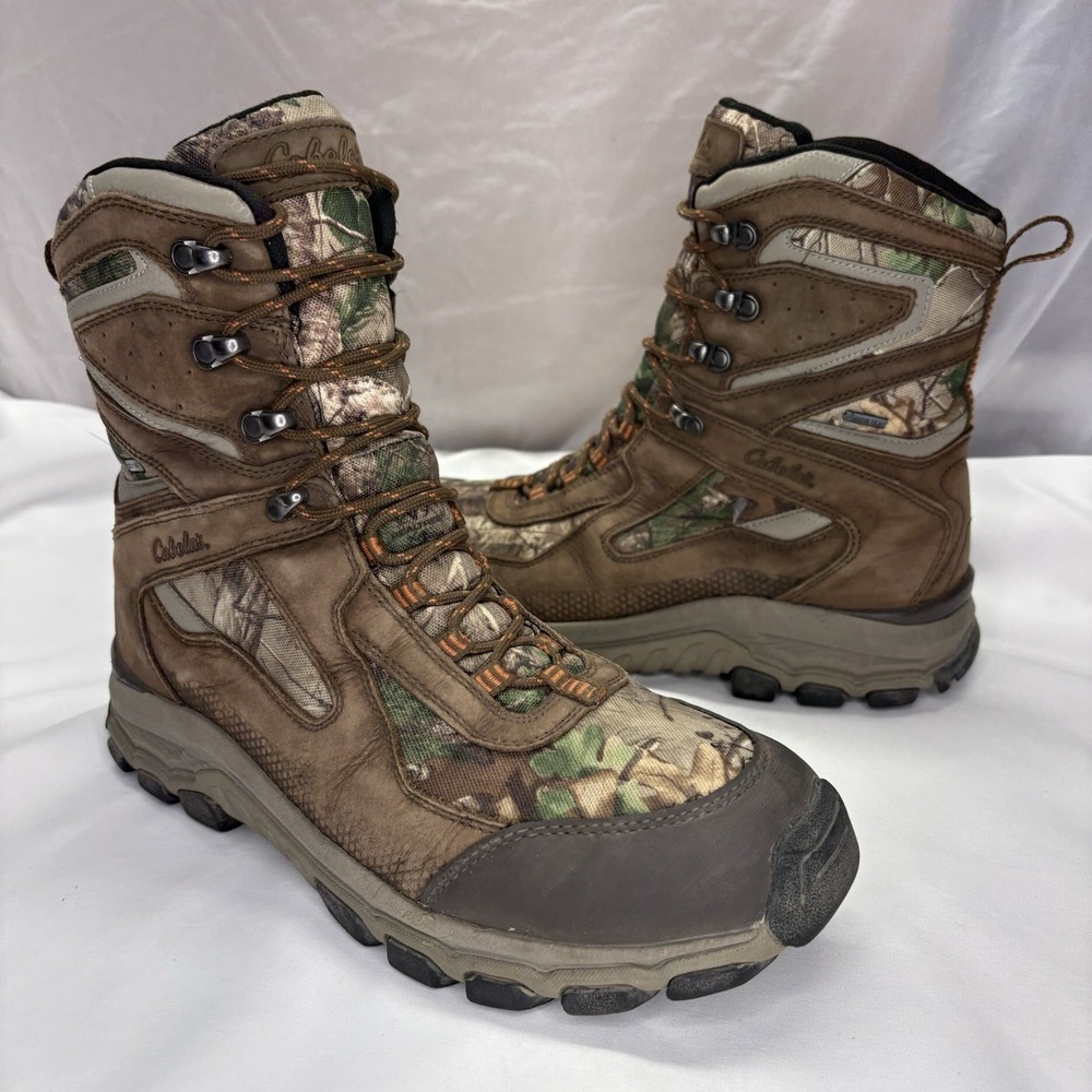 Cabela's Axis Camo Hunting Boots Sz 10.5 D 490g Waterproof TrueTimber Bone Dry